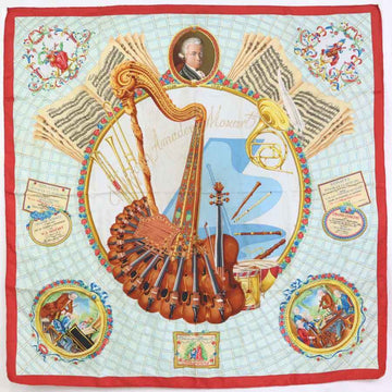 HERMES scarf Carre 90 Wolfgang Amadeus Mozart silk multicolor ladies