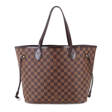 LOUIS VUITTON Damier Neverfull MM Tote Bag Ebene Threes N51105 Brown