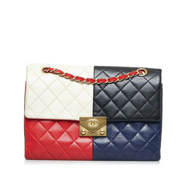 CHANEL Cruise Coco Mark Interlocking Chain Shoulder Bag 401368 Multicolor Gold Leather Ladies