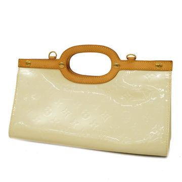 LOUIS VUITTONAuth  Monogram Vernis Roxbury Drive M91374 Women's Handbag Pearl