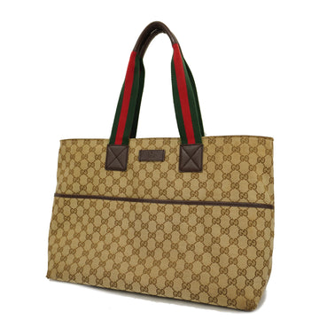 GUCCIAuth  Sherry Line 155524 Women's GG Canvas Tote Bag Beige