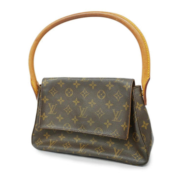 LOUIS VUITTON Shoulder Bag Monogram Mini Looping M51147 Brown Ladies