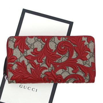 GUCCI GG Supreme Round Long Wallet Arabesque 410102