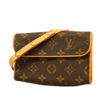 LOUIS VUITTON Waist Bag Monogram Pochette Florentine M51855 Brown Ladies