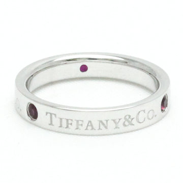TIFFANY Flat Band Ring Platinum Fashion Ruby Band Ring Silver