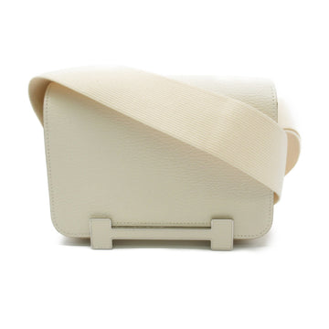 HERMES Geta Nata Shoulder Bag Ivory Nata Shave leather