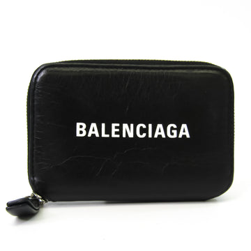 Balenciaga EVERYDAY 580077 Unisex Leather Coin Purse/coin Case Black