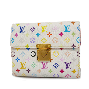 LOUIS VUITTONAuth  Monogram Multicolore Portefeuille Koala M58014 Blanc