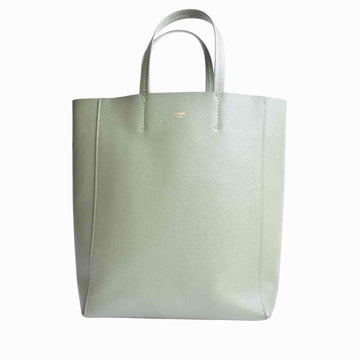 Celine leather vertical cabas small tote bag green