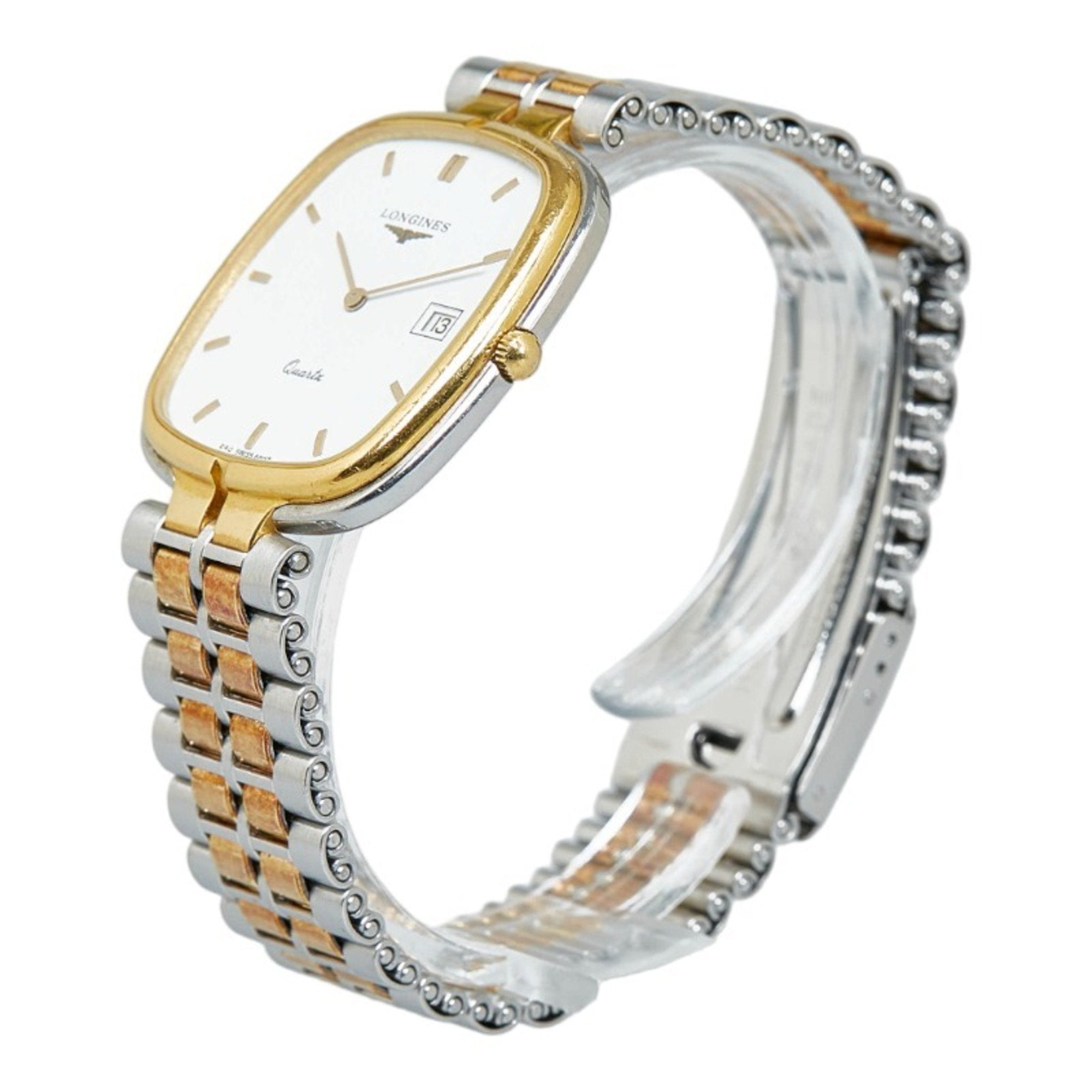 LONGINES Quantx Watch Quartz White Dial Stainless Steel Ladies