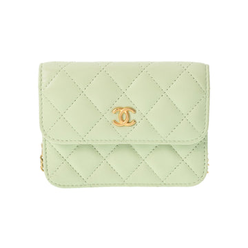 Chanel matelasse chain mint green ladies lambskin shoulder bag