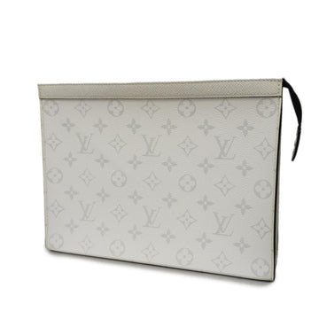 LOUIS VUITTON Clutch Bag Taigarama Pochette Voyage MM M30420 Antarctica Men's Women's