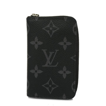 LOUIS VUITTONAuth  Monogram Eclipse Zippy Coin Purse Vertical M81662 coin Case