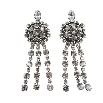 Gucci metal colored stone silver earrings