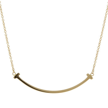 TIFFANY T smile small necklace 18-karat gold K18 pink Lady's &Co.