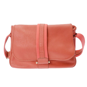 HERMES Bourlangue Rose Jaipur Sanguine Q stamp [circa 2013] Unisex Taurillon Clemence Shoulder Bag