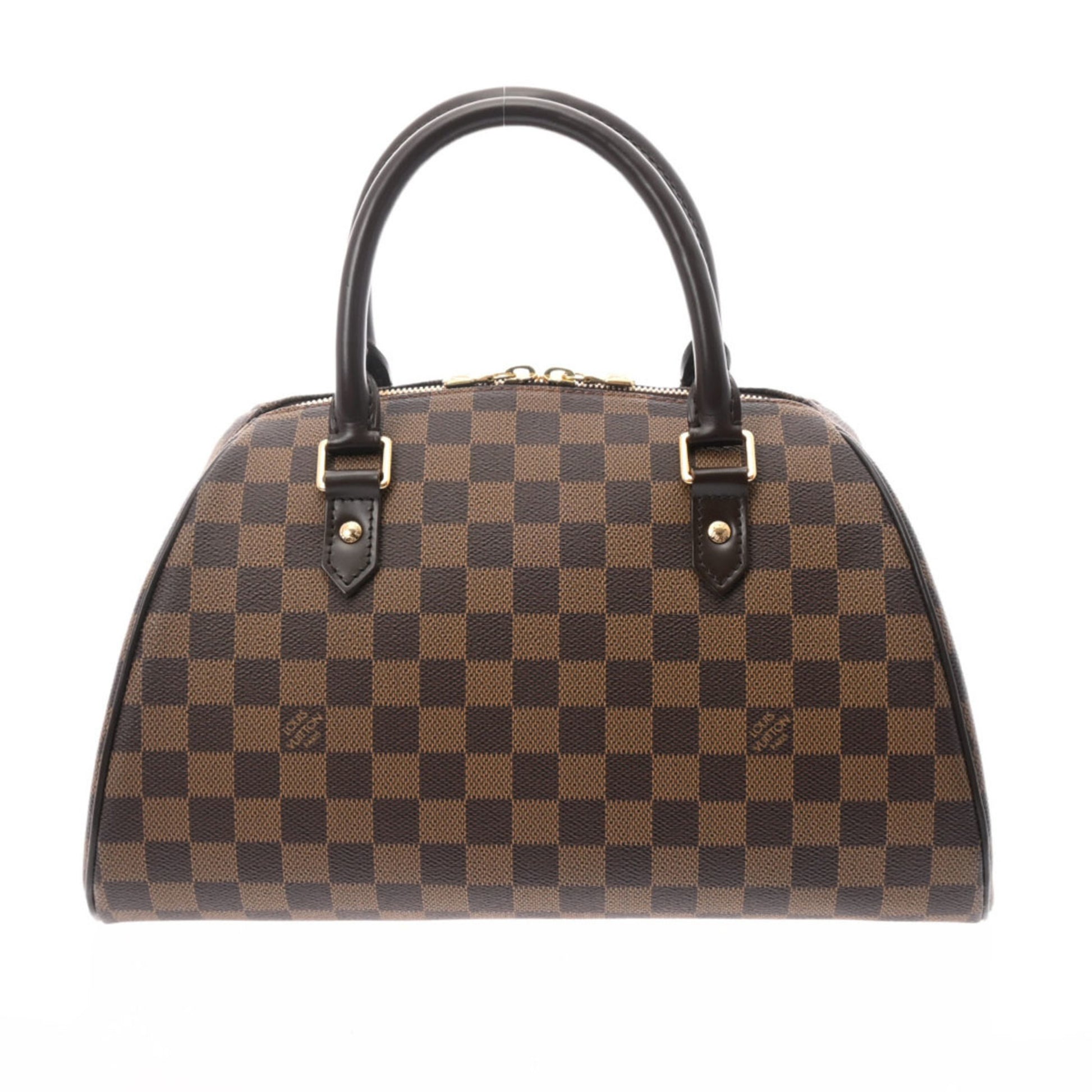 Louis+Vuitton+Alma+Damier+Ebene+Shoulder+Bag+BB+Brown+Canvas for