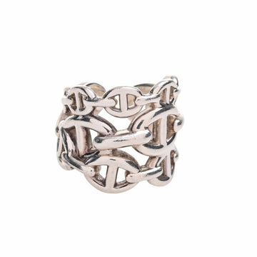 HERMES SV925 Chaine d'Ancle Enchene Ring #50 Silver No. 10 Ladies
