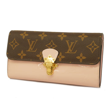 LOUIS VUITTONA Monogram Portefeiulle Cherrywood M61719 Women's Monogram,Vernis Long Wallet [bi-fold] Rose Ballerine