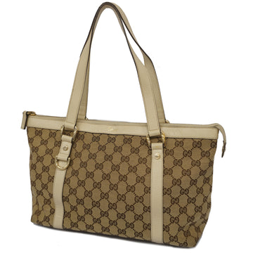 GUCCIAuth  GG Canvas Tote Bag 141470 Women's Beige