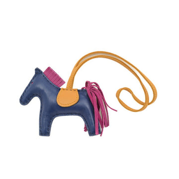 HERMES Rodeo PM Bag Charm Blue/Purple/Jaune Doll C engraved