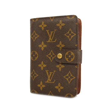 LOUIS VUITTON Wallet Monogram Porte Papier Zip M61207 Brown Men's Women's