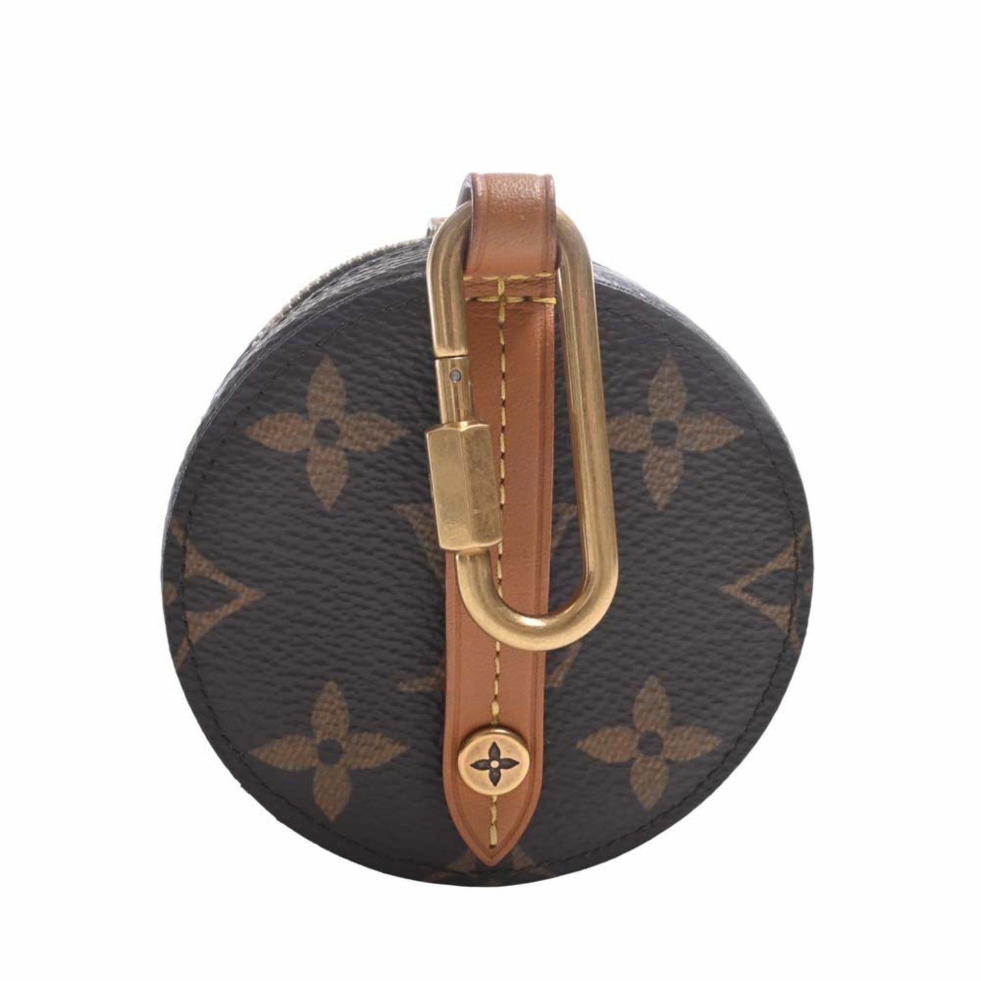 LOUIS VUITTON Louis Vuitton Monogram Round Case Coin M68524 Brown Women's