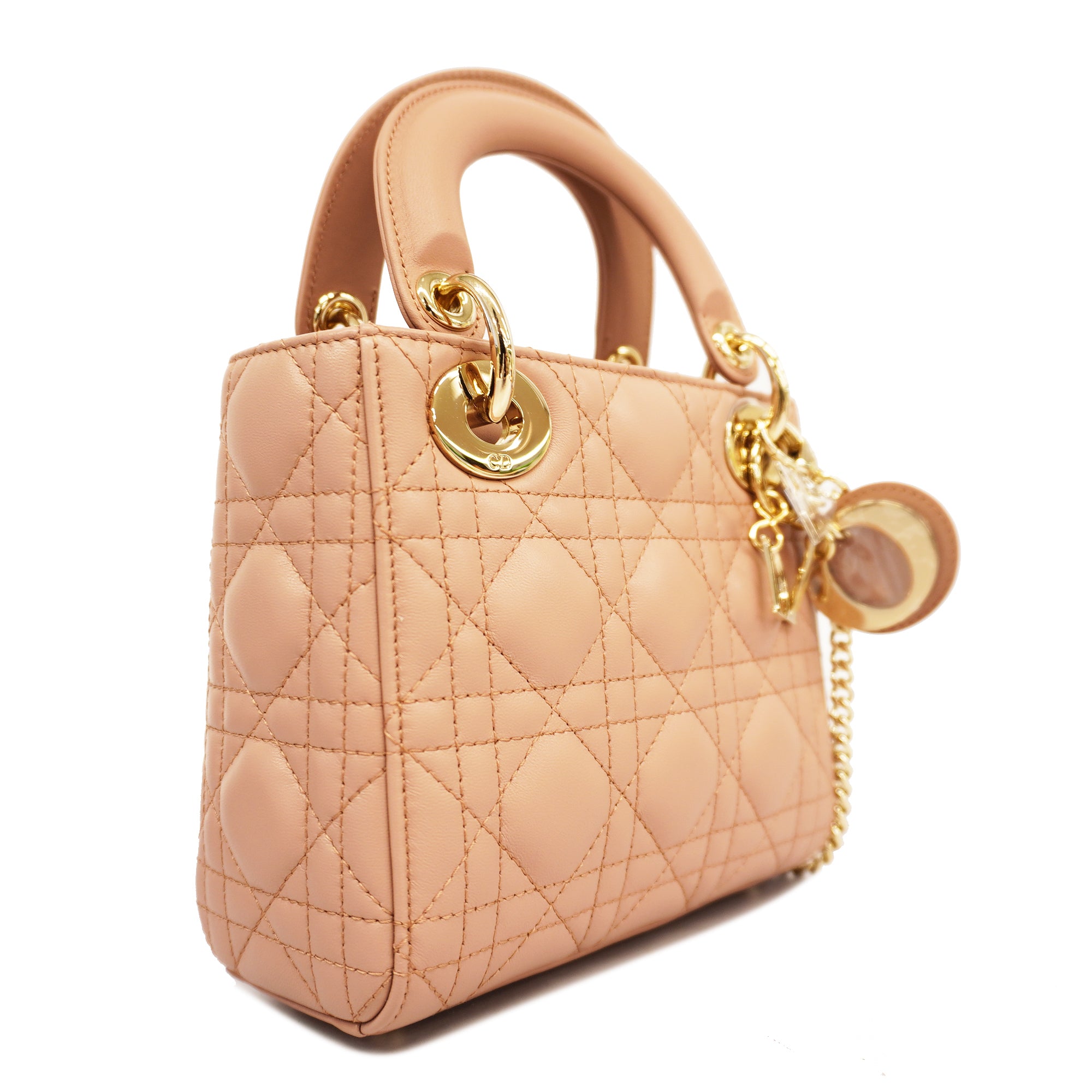 Mini lady dior on sale beige