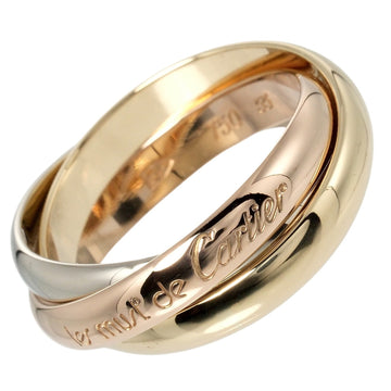 CARTIER Trinity No. 14.5 Ring 8.83g K18 Gold YG PG WG