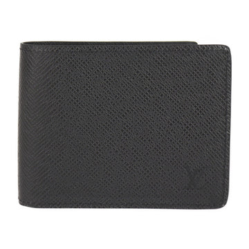 LOUIS VUITTON Portefeuille Slender Bifold Wallet M30539 Taiga Noir Compact Mini Card Case