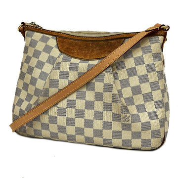 LOUIS VUITTON Shoulder Bag Damier Azur Siclasa PM N41113 White Ladies