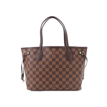 LOUIS VUITTON Damier Neverfull PM Tote Bag Ebene Brown N41359 Gold Hardware