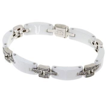 Cartier Diamond Maillon Ceramic Bracelet K18 White Gold / Ladies CARTIER