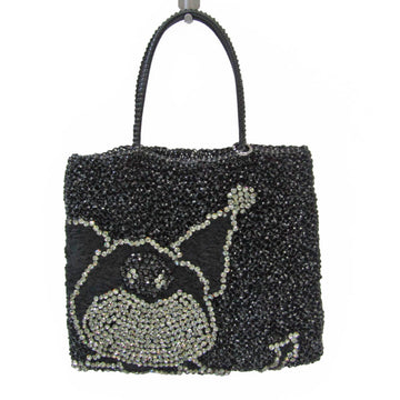 ANTEPRIMA × Sanrio KUROMI SQUARE Women's Wire,Rhinestone Handbag Black,Clear