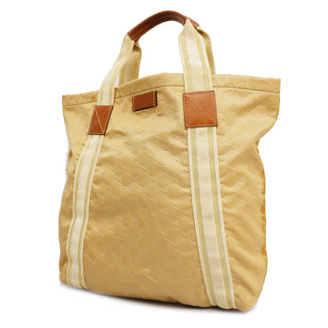 GUCCIAuth  189669 Women's Nylon Tote Bag Beige