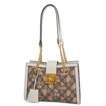 GUCCIAuth  Padlock Shoulder Bag 498156 Women's GG Supreme,Leather Shoulder Bag