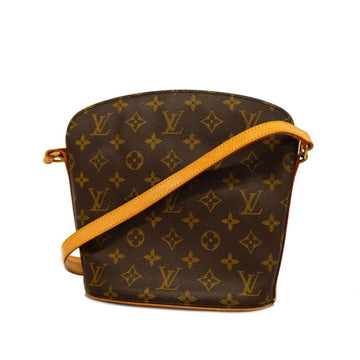 LOUIS VUITTON Shoulder Bag Monogram Drouot M51290 Brown Ladies