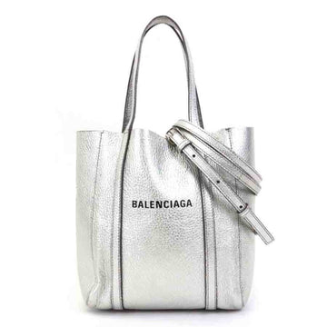 BALENCIAGA handbag diagonal shoulder bag EVERYDAY XXS Everyday leather silver ladies