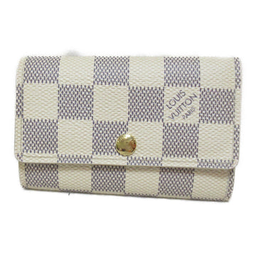 LOUIS VUITTON Multicles6 key holder White Damier Azur PVC coated canvas N61745