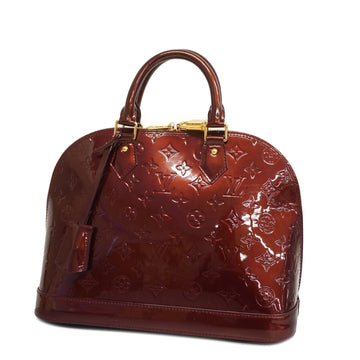 LOUIS VUITTONAuth  Monogram Vernis Alma M91691 Women's Handbag Rouge Fauviste