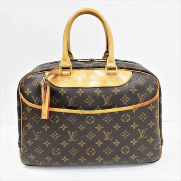 Louis Vuitton Deauville Handbag M47270 VI0997 LOUIS VUITTON Monogram Brown Bowling Vanity Bag Boston