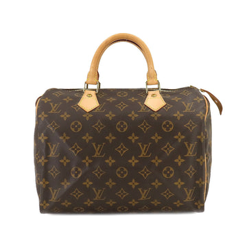 LOUIS VUITTON Monogram Speedy 30 Hand Bag Brown M41526 Gold Hardware