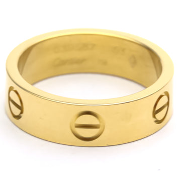 Polished CARTIER Mini Love Ring Band Size #53 US 6 1/4 18K Yellow Gold YG BF552736