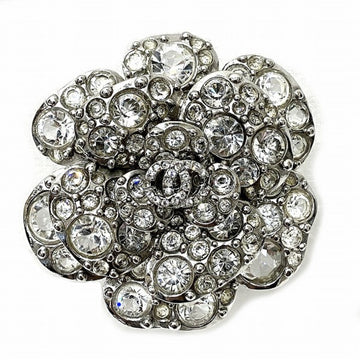 CHANEL Camellia 05V Rhinestone Brand Accessories Brooch Ladies