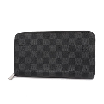 LOUIS VUITTONAuth  Damier Graphite Zippy Organizer NM N60111 Men's Long Wallet [bi-fold]