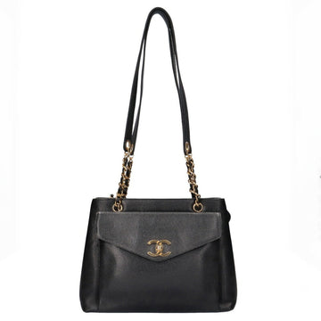 Chanel Shoulder Bag Matte Caviar Skin Women's