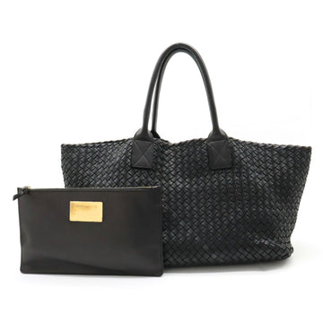 BOTTEGA VENETA Intrecciato Cava MM Tote Bag Leather Black Limited to 500 pieces 115664