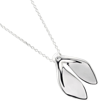 TIFFANY&Co. Leaf Fin Necklace Silver 925 Approx. 3.44g Women's