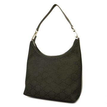 GUCCIAuth  Handbag GG Nylon 28335 Women's Nylon,Leather Handbag Black