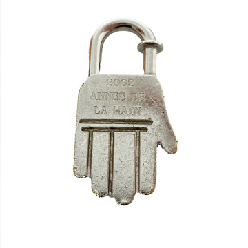 HERMES 2002 ANNEE DE LA MAIN silver unisex cadena key charm HAND hand